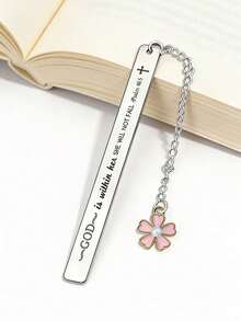 1 tờ dấu trang tôn giáo Thiên chúa giáo có họa tiết hoa, quà tặng truyền cảm hứng cho con gái, con trai, người yêu sách, độc giả, lễ tốt nghiệp, trở lại trường, dấu trang câu Kinh thánh, quà tặng tôn giáo cho bạn bè, quà tặng đức tin lễ rửa tội - Nhiều màu - Xem 5