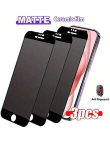 3片装磨砂隐私屏幕保护膜，兼容 17 Pro Max/16 Pro Max 6.9英寸，全覆盖防窥防盗，防眩光钢化玻璃膜，防指纹，兼容手机壳，也兼容 16 Pro Max/16 Pro/16 Plus/16/15 Pro Max/14 Pro Max/13 Mini/12/11/XS Max/XR/8+/7 Plus，生日礼物，家居礼品 - 黑色 - 查看 34