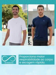 Kit 2 Men's Dry Fit Half Sleeve Basic Training Fitness Performance T-Shirts Lupo Sport Gym - màu xanh lá - Xem 8