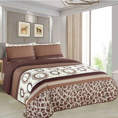 Casaisla Home Collection Juego de Edredón Reversible 4 Piezas con Sábana de Cajón y Fundas de Almohada (Matrimonial y King Size) Seleccione Tamaño y Diseño