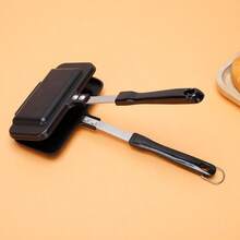 Gold-Edged Sandwich Maker, Double-Sided Sealing & Heating For Crispy Homemade Breakfast Sandwich, Bread Mold - Multicolor - View 2