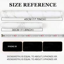 Glossy Marble Contact Paper Granite White/ Kitchen Countertop Cabinets Furniture Refurbishment Wall Paper Thick Removable Wallpaper Peel And Stick Wall Decor Vinyl Wrap 11.8 Inchx78. Inch - 11.8 英吋 x 78.7 英吋 + 灰色/白色 - 查看 9