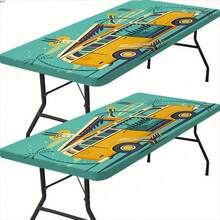 1件装露营桌布 - 户外派对桌布 防风防水 - 适用于生日派对和婚礼 - 涤纶材质，户外装饰