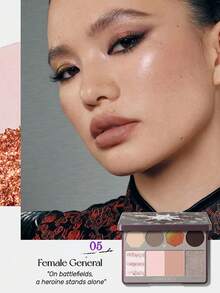 GIRLCULT Face Palette 05 Blazing Heart, Newly Upgraded Texture, All-In-One Makeup Palette, Curated Color Selection, Harmonious Tones, Silky Blush, Radiant Highlighter, Buildable Formula, Multifunctional Use, Long-Lasting Wear, Everyday Makeup, Special Occasions-13g/0.46 Oz - 05 - 查看 8
