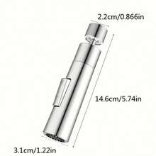 1个厨房水龙头防溅罩，双模式可调，蔬菜水槽盆体延伸器，可旋转高压喷水喷嘴，通用连接器 - 彩色 - 查看 6