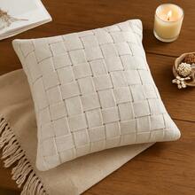 Macrame Cotton Ribbon Cushion Cover Boho Chic Rustic Trance Modern 45CM X 45CM - Crude - View 6