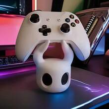 3D Game Controller Stand Holder Desk Decor Compatible With PS5, Switch - Game Stand - Hollow Knight (White) - View 1