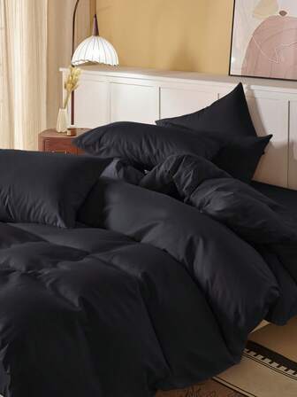 2/3 piezas Juego de Ropa de Cama, Juego de Ropa de Cama de unicolor, Decoración Acogedora de la Habitación, Ropa de Cama Suave y Antipilling, Juego de Cama Cómodo y Transpirable, 1 Funda Nórdica con 1/2 Fundas de Almohada (Sin Relleno), para Camas Individuales, Dobles, King, Queen, Adecuado para Dormitorio, Habitación de Invitados, Todas las Estaciones, Lavable a Máquina, Decoración de Otoño, Decoración de Habitación