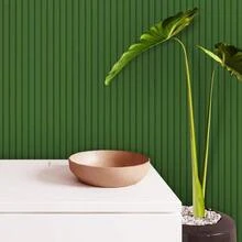 Papel De Parede Adesivo Ripado Verde Floresta Ripa Fina - Multicolorido 8 - Visão 6