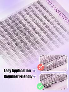 144pcs Eyelash Set, C-Curl Volumizing, Ample Quantity, Best Quality, Lowest Price, New DIY Eyelashes, Fluffy & Soft, 3D Mink Hair False Eyelashes, False Eyelashes, Makeup, Eyelash Extension, Short Eyelashes, DIY Eyelashes, Light Color Eyelashes, DIY Eyelash Extension At Home - 彩色 - 查看 7