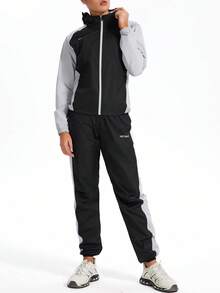 HOTSUIT Women's Sauna Suit With Hood And Pockets, Portable Design Suitable For Gym Workout And Weight Loss, Valentine's Day Gift - Black - View 9