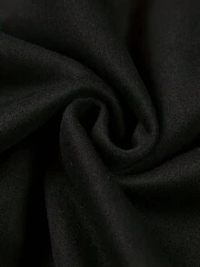 Women's Vintage Print Crew Neck Heavyweight Long Sleeve Sweatshirt And Wide Leg Pants Set, Autumn/Winter - Black - View 2