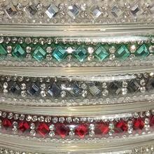 9毫米厚水晶手镯，透明镯口，镶嵌水钻，时尚腕饰，女士婚礼派对珠宝礼物 - 9mm管 - 查看 4