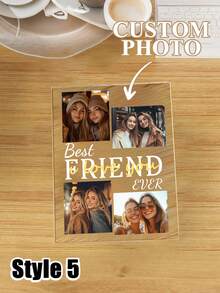 Custom Acrylic Photo Display Board, 1 Personalized Acrylic Photo And Text Plaque - Custom Family Or Couple Gift For Valentine'S Day, Mother'S Day, Birthday, Anniversary, Graduation, Father'S Day - Classic Desktop Home Decor, No Power Required, Valentine'S Day Decoration, Touching Memories - Multicolor - View 9