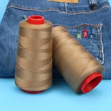 Denim Thread No.203 Medium Thick Needle Thread, No.1500 Polyester Denim Thread, Household Sewing Thread, Machine Sewing Thread, Suitable For Bags, Jeans, Thick Fabric DIY - Turmeric - View 5