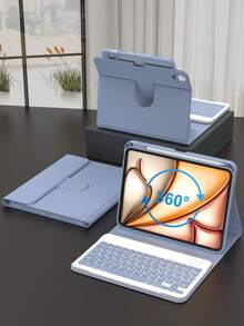 适用于 iPad 第十代的旋转键盘保护套,采用 PU 皮革材质,适配 iPad 10.2 英寸、9/8/7 英寸、Air 3/10.5 英寸、Pro 11 英寸(2018/2020/2021/2022 年款),配备亚克力背板和 Apple Pencil 插槽,适用于 iPad (A16) 11 英寸第十一代(2025 年款),三档角度可调,也适用于 iPad Air 4/5/11 英寸 (M2) 2024 年款/(M3) 2025 年款,内置 150mAh 电池,浅紫色 - 淺灰紫 - 查看 2