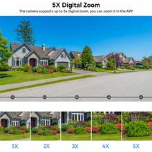 5MP WiFi Outdoor Security Camera, PTZ Dome Camera, Motion Detection, Infrared Night Vision, 5X Zoom, Two-Way Audio, IP66 Waterproof, Smart Surveillance - White - View 8