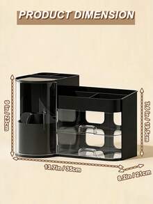 Black Display Makeup Organizer, Vanity Organizer, Bathroom Countertop Organizer Skin Care Storage, Makeup Box, Easy To Store Lipsticks, Nail Polishes, Perfumes, Eyeshadow Palettes, Bathroom Storage And Organizer, Modern Design, Gift For Girls, Drawer Organizer, Kitchen Drawer Organizer, Storage Bins, Vanity Organizer, Nail Polish Organizer, Plastic Drawers, Closet Organizers And Storage, Desk Organizer, Beauty Supplies Storage For Moisturizing Cream Lotion Collagen Jelly Collagen Jelly Cream Face Lotion Under Eye Patches Face Mask Hair Clips, Valentines Gift - màu đen - Xem 10