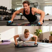 1pc Adult Push-Up Stand (Power Supply Not Included), PP Material Strength Training Equipment With Handles For Plank, Abdominal And Arm Muscle Training - Multicolor - View 1