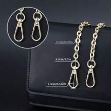 Detachable O-Shape Chain Strap, Can Be Used As Shoulder Strap Or Crossbody Strap, Metal Replacement Chain Accessory - Multicolor - View 2