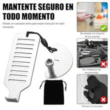 XISH Cerradura De Puerta Portátil 2 Piezas Cerradura De  Para Viajes Incluye una Bolsa de Almacenamiento Cerradura De Puerta Portátil De Acero Inoxidable para Apartamento Viaje Hotel - Plateado - Ver 6
