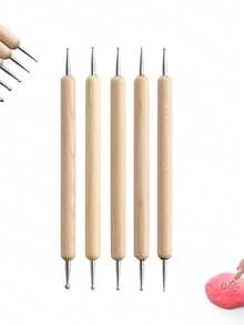 18/5/4/1pc DIY Clay Sculpting Tool Set, Dotting Pen, Clay Modeling Stick, Sponge, Plastic Shaping Knife, Suitable For Clay Modeling, Pottery Carving, Cake Decorating And Nail Art. Portable Zipper Storage Case, For Beginners And Professional Artists