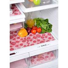 DII Kitchen Millennium Forro protector para estantes o contenedores del refrigerador, se puede lavar, es antiadherente - incluye 6, cortar para ajustar, rojo(Dhalia Tango Red Fridge Liner) - Multicolor - Ver 7