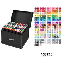 24-262色酒精马克笔，漫画素描马克笔，双头美术马克笔，美术学校用品，绘画套装，学习用品，复活节礼物，返校季，开学季，艺术家，学生学习，学校美术课用品，节日礼物 - 彩色 - 查看 18