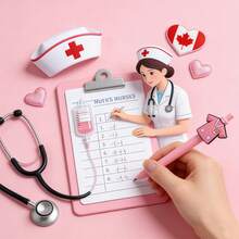1/5/10/20pcs Nurse/Doctor Ballpoint Pens, Medical Record Pens, Nurse's Day Gifts, Suitable For Nurses, Medical Assistants And Students, Practical Nurse Gifts, Perfect Holiday Gifts, For Colleagues: New Year, Valentine's Day, Christmas - Black - View 5