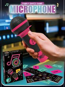 The Mic - Family Karaoke Game For 2-10 People - Bad Singer Board Game - 250 Lyrics Cards, Great For Fun Game Night, Birthday Parties, Family Reunion Icebreaker, Music Game, Family Card Game - 彩色 - 查看 2