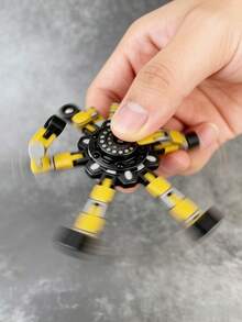 1/4/8pcs Transformable Stress-Relieving Gyrotop,DIY Interchangeable Action Rotating Toy, Stress-Relieving Toy Fingertip Toy, Easter Basket Stuffers Stress-Relieving Toy, Can Be Used As A Phone Stand, Office And Entertainment Stress-Relieving, Portable Gift, Birthday Gift For Boys And Girls, Student Classroom, Back-To-School Season Gift, Family Interaction Small Toy, Two Styles Random - Multicolor - View 4