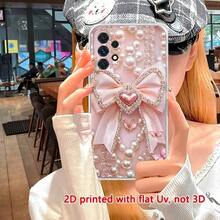 Pearl Shining Rhinestone Pink Bowknot  Phone Case Suitable For Compatible With Galaxy S21/22/23/24/25 Ultra/FE+,A73/72/71/55/54/53/52/51/35/34/33/25/24/22/16/15/14/13/12,And, Compatible With Iphone17,17AIR,16, 15, 14, 13, 12, 11, PRO MAX, X, XS, PLUS - 無色 - 查看 6