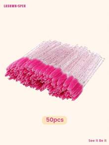 20/50/100/200/250/300/400pcs Disposable Transparent Eyelash Extension Brushes, Makeup Brushes - Multicolor - View 12