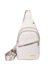 休闲胸包，带拉链，可调节斜挎包，纯色绗缝腰包，大容量单肩邮差包，轻便防水，男女皆宜，适合度假旅行、露营、徒步、骑行、健身房锻炼及日常使用，旅行必备配件