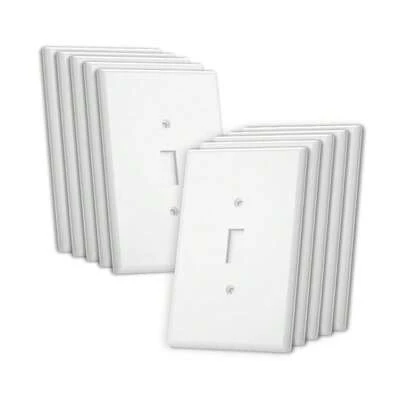 Bates- Light Switch Plates, 10 Pack, Oversize 5.5\ X 3.5\, White Light Switch Cover Plate, Light Covers For Light Switch Plate, Light Plates Switch Covers, Wall Switch Plate Cover Toggle Switch Cover,10Pack,Over-Size