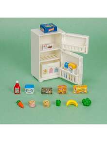 1 Set de Muebles de Casa de Muñecas para Niños, Incluye Accesorios en Miniatura para Casa de Muñecas, como Sala de Estar, Sofá, TV, Refrigerador, Juguetes, Decoración en Miniatura para Casa de Muñecas, Accesorios Miniatura para Casa de Juguete, Adecuado para Niños y Niñas - Multicolor - Ver 8