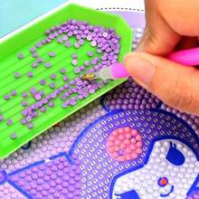 Sanrio 三丽鸥钻石画，手工DIY可爱粘贴画，带框手工礼品钻石画，可悬挂装饰，可用于送礼、卧室、桌面装饰。 - 紫色 - 查看 2