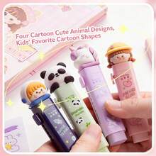 1pc/Set Cartoon Panda Pattern Reusable Correction Tape, Dust-Free Cleaning Tool, Essential Back To School & Office Supplies, Random Style - One Size - View 2