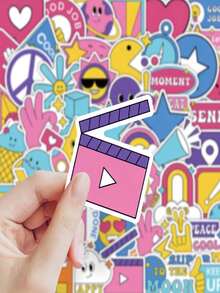 100 piezas/Paquete Conjunto de pegatinas retro Y2K con frases coreanas - Pegatinas de metal lindas para teléfono, adecuadas para decorar estuches de lápices de estudiantes, diarios DIY y manualidades