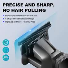 Hatteker 1个多功能电动理发器，带高速旋转刀片和数字显示屏