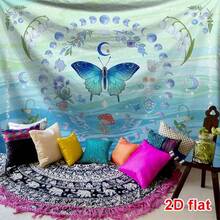 1 tấm thảm trang trí hình vuông in họa tiết bướm, chất liệu polyester hiện đại, thích hợp cho phòng khách và phòng ngủ. - Nhiều màu - Xem 8