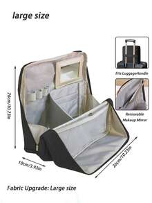 这款立式收纳包容量大，用途广泛。它可以用作分格化妆包、化妆品收纳包或文具收纳盒，轻松收纳洗漱用品和文具。采用多隔层设计，搭配布料和网状口袋，这款便携式护肤品和化妆品收纳包男女皆宜！它是送给女性的绝佳礼物，也是圣诞节的理想之选。 - 彩色 - 查看 11