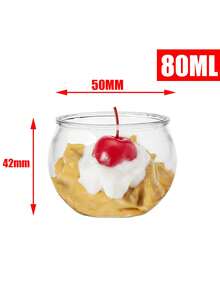5个透明塑料甜点杯，迷你塑料冷冻蛋糕开胃菜杯，透明小杯，派对四人份甜点盛放杯，适用于婚礼、情人节水果慕斯和冰淇淋品尝派对样品