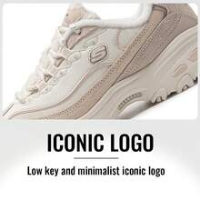 Skechers Giày nữ thường ngày, dòng D'LITES cổ điển, giày thể thao nhẹ và thoải mái, thiết kế hình gấu trúc dễ thương, đế trong bằng mút hoạt tính thoáng khí, giảm sốc, giày sneaker đế dày màu tím nhạt, mã sản phẩm 150240-NAT - Màu sắc tự nhiên - Xem 4