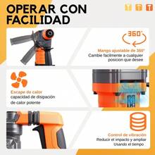 Rotomartillo Cincelador Perforador Con 2200w Naranja - Naranja - Ver 6