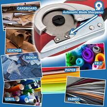 Tijeras Electricas Carton, Tijeras Electricas Inalambrica Recargable, Tijeras Eléctricas para Tela, Cortador Carton, Cortadora de Telas para Alfombras de Cuero, Plásticos - Rojo - Ver 8