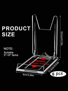1pc Transparent Acrylic Cosmetic Display Stand, Multi-Functional Wallet Storage Rack, Desk Organizer, Handbag And Phone Holder, Desktop Perfume And Lipstick Display Stand, Store Shelf, Jewelry And Mini Figurine Display Box - Transparent Bracket - View 4