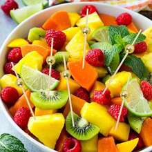 100pcs Gold Pearl Fruit Cake Disposable Fruit Picks, Pearl Cake Fruit Bamboo Skewers, Fruit Picks, Bamboo Skewers, Fruit Kebabs, Cake & Dessert Display Decor, Cocktail Picks, Cake & Burger Art Forks - For Beverage Decoration, Desserts (Birthday, Wedding Party Supplies, Christmas Gifts) - Multicolor - View 5