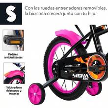 SELECTSHOP Signa Signa Bicicleta Infantil R 14 con Llantas Entrenadora Bicicleta Urbana con Canasto Y Porta Vaso Bici De Paseo Ideal para Niños de 3 a 6 Años De Entrenamiento - Rosa - Ver 6