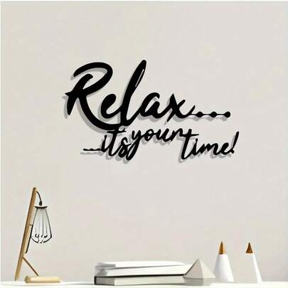 1件复古“放松……这是你的时间！”金属墙饰，粉末涂层铁浴室装饰，是放松爱好者的理想之选，也是情人节礼物。